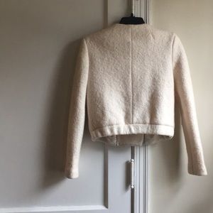 white wool jacket short